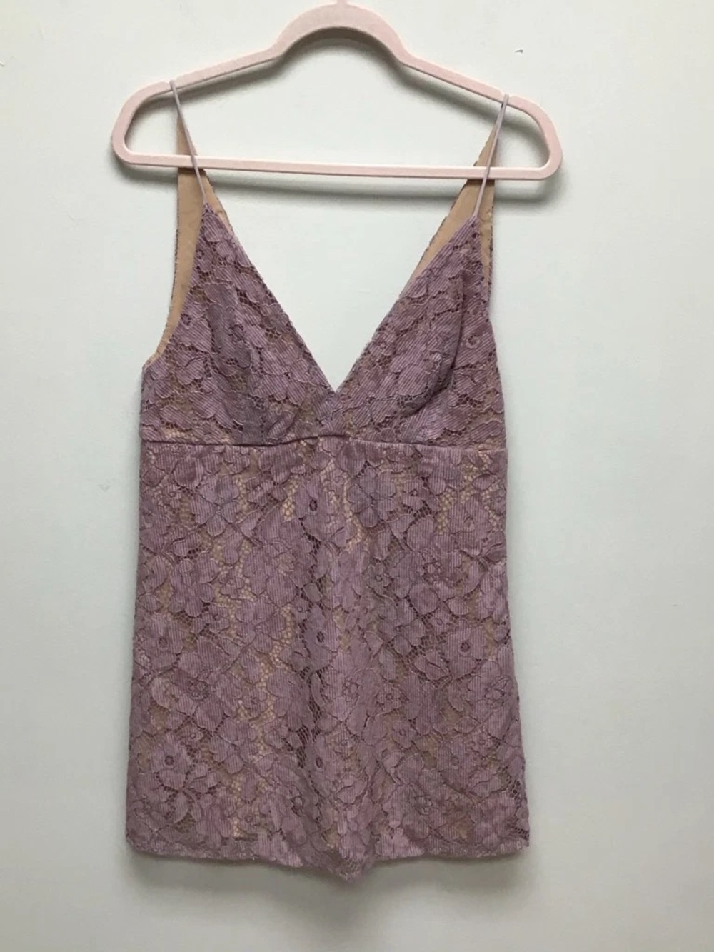 Free People Dusty Lavender Lace V-Neck Slip Dress